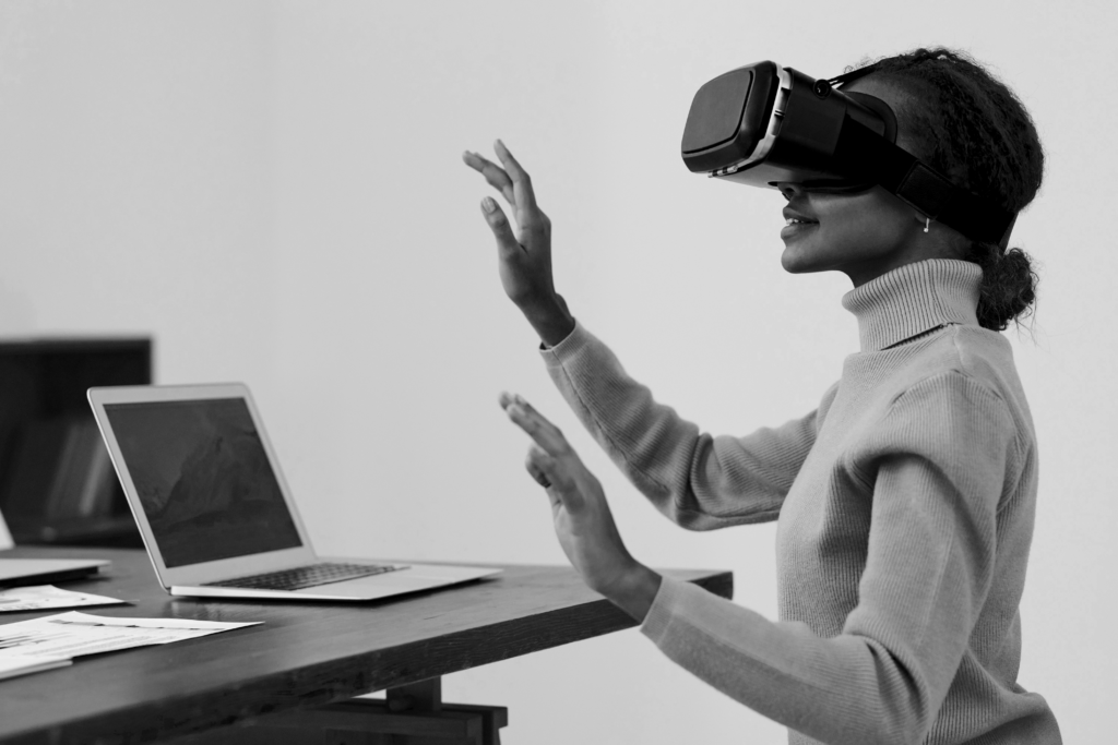 Augmented Reality - Person in VR glasses